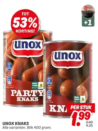 Dekamarkt Unox Knaks aanbieding