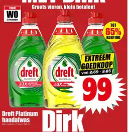 Dirk Dreft Platinum handafwas aanbieding