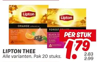 Dekamarkt Lipton thee aanbieding