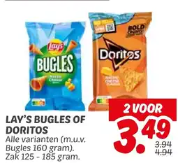 Dekamarkt Lay's Bugles of Doritos aanbieding