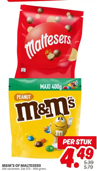 Dekamarkt M&M's of Maltesers aanbieding