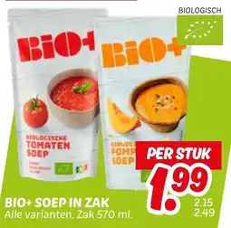 Dekamarkt Bio + Soep in Zak aanbieding