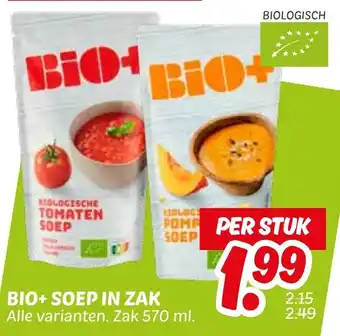 Dekamarkt Bio + Soep in Zak aanbieding