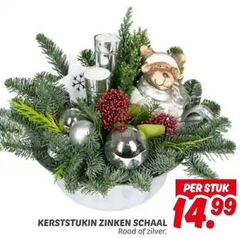 Dekamarkt Kerststukin Zinken Schaal aanbieding