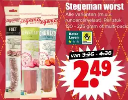 Dirk Stegeman tegemale aanbieding