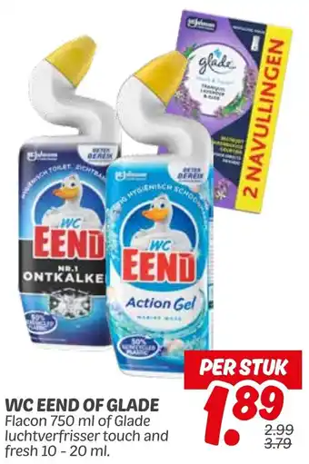 Dekamarkt WC Eend of Glade aanbieding