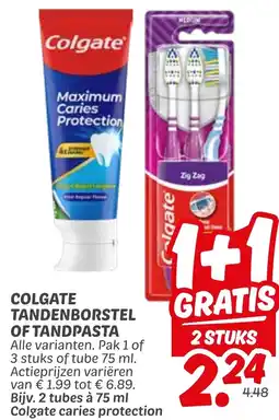 Dekamarkt Colgate Tandenborstel of Tandpasta aanbieding
