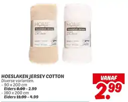 Dekamarkt Hoeslaken Jersey Cotton aanbieding