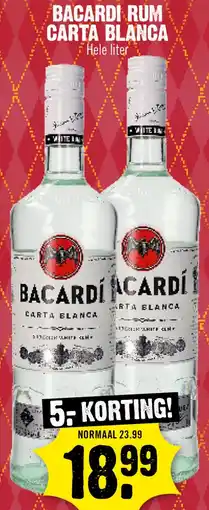 Dirk Bacardi Rum Carta Blanca aanbieding