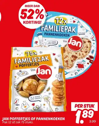 Dekamarkt Jan Poffertjes of Pannenkoeken aanbieding