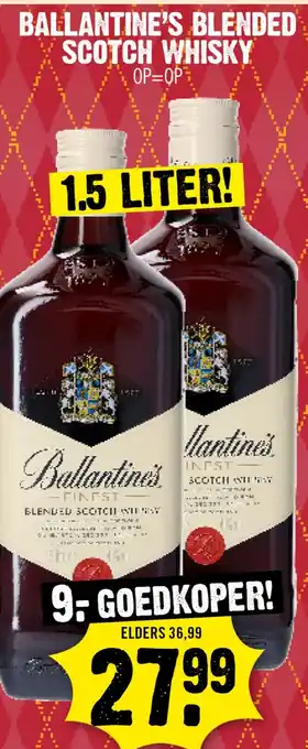 Dirk Ballantine's Blended Scotch Whisky aanbieding