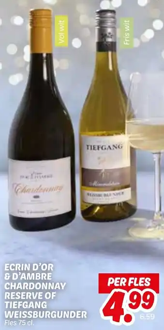 Dekamarkt Ecrin d'or & d'ambre chardonnay reserve of tiefgang weissburgunder aanbieding