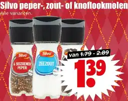 Dirk Silvo peper-, zout- of knoflookmolen aanbieding