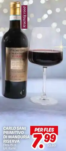 Dekamarkt Carlo Sani Primitivo Di Manduria Riserva aanbieding
