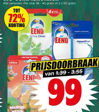 Dirk WC-eend toiletblok aanbieding