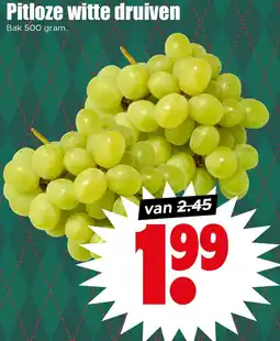Dirk Pitloze witte druiven aanbieding