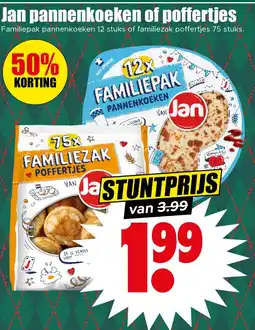 Dirk Jan pannenkoeken of poffertjes aanbieding