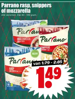 Dirk Parrano rasp, snippers of mozzarella aanbieding