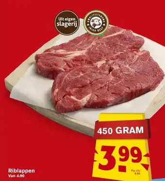 Hoogvliet Riblappen 450g aanbieding