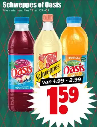 Dirk Schweppes of Oasis aanbieding