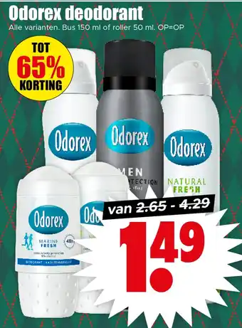 Dirk Odorex deodorant aanbieding
