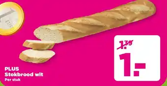 PLUS Plus Stokbrood wit aanbieding