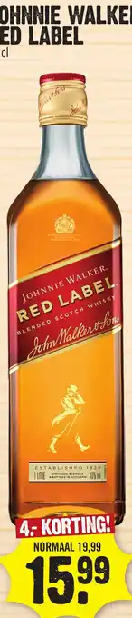 Super Dirck 3 Johnnie Walker Red Label aanbieding