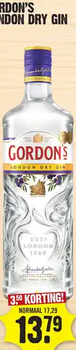 Super Dirck 3 Gordon's London Dry Gin aanbieding