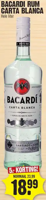 Super Dirck 3 Bacardi Rum Carta Blanca aanbieding