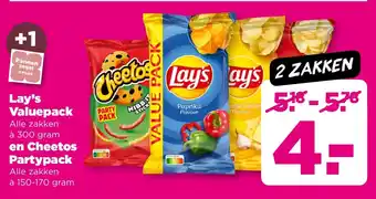 PLUS Lay's Valuepack en Cheetos Partypack aanbieding