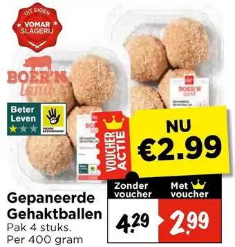 Vomar Voordeelmarkt Gepaneerde Gehaktballen aanbieding