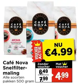 Vomar Voordeelmarkt Café Nova Snelfiltermaling aanbieding