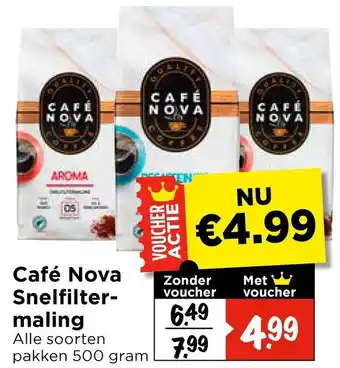 Vomar Voordeelmarkt Café Nova Snelfiltermaling aanbieding