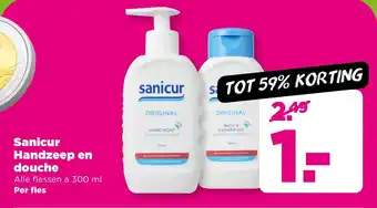 PLUS Sanicur Handzeep en Douche aanbieding