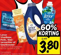 Vomar Voordeelmarkt Lenor Vloeibaar, Pods, Wasverzachter of Geurbooster aanbieding