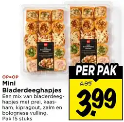 Vomar Voordeelmarkt Mini Bladerdeeghapjes aanbieding