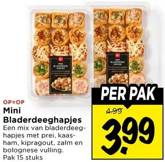 Vomar Voordeelmarkt Mini Bladerdeeghapjes aanbieding