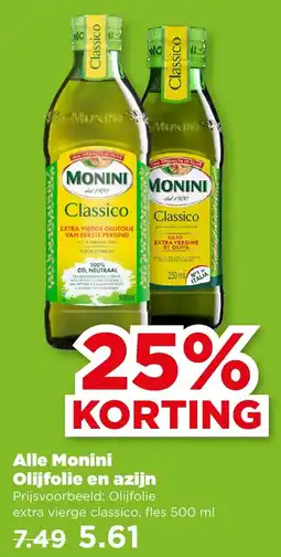PLUS Alle Monini Olijfolie en Azijn aanbieding