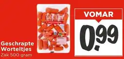 Vomar Voordeelmarkt Geschrapte Worteltjes aanbieding