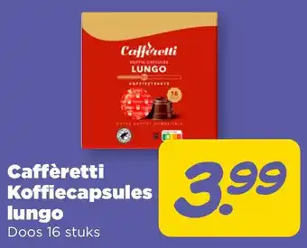 PLUS Caffèretti Koffiecapsules lungo aanbieding