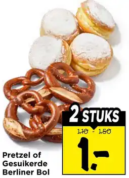 Vomar Voordeelmarkt Pretzel of Gesuikerde Berliner Bol aanbieding