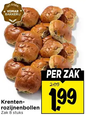Vomar Voordeelmarkt Krenten rozijnenbollen aanbieding