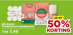 PLUS Alle Bolsius Theelichten en Stompkaarsen aanbieding