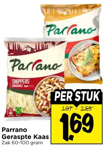 Vomar Voordeelmarkt Parrano Geraspte Kaas aanbieding