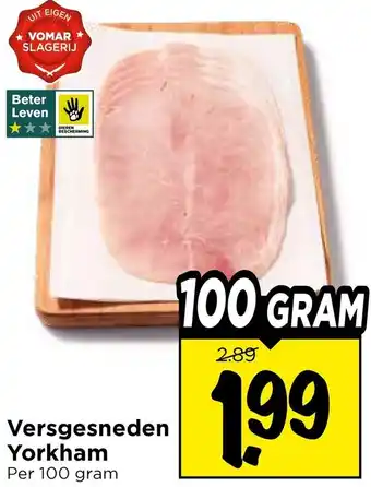 Vomar Voordeelmarkt Versgesneden Yorkham aanbieding