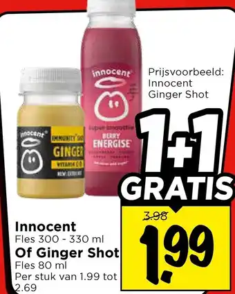 Vomar Voordeelmarkt Innocent Of Ginger Shot aanbieding