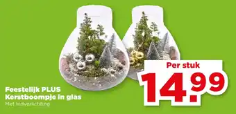 PLUS Feestelijk PLUS Kerstboompje in glas aanbieding