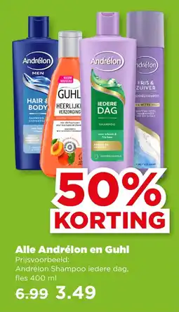 PLUS Alle Andrélon en Guhl aanbieding