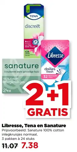 PLUS Libresse, Tena en Sanature aanbieding