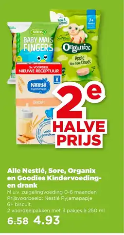 PLUS Alle Nestlé, Sore, Organix en Goodies Kindervoeding en drank aanbieding
